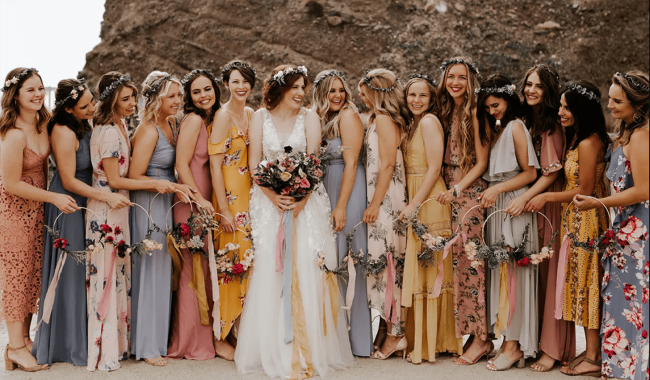 The Charm and Versatility of Mismatched Bridesmaid Dresses